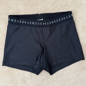 Under Armour Compression Shorts Spandex Black Women's Size Medium Athletic